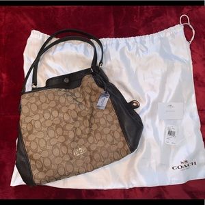 Coach purse 3 sections